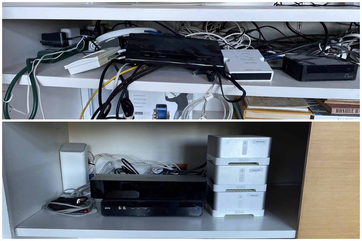 wiring cabinet before and after