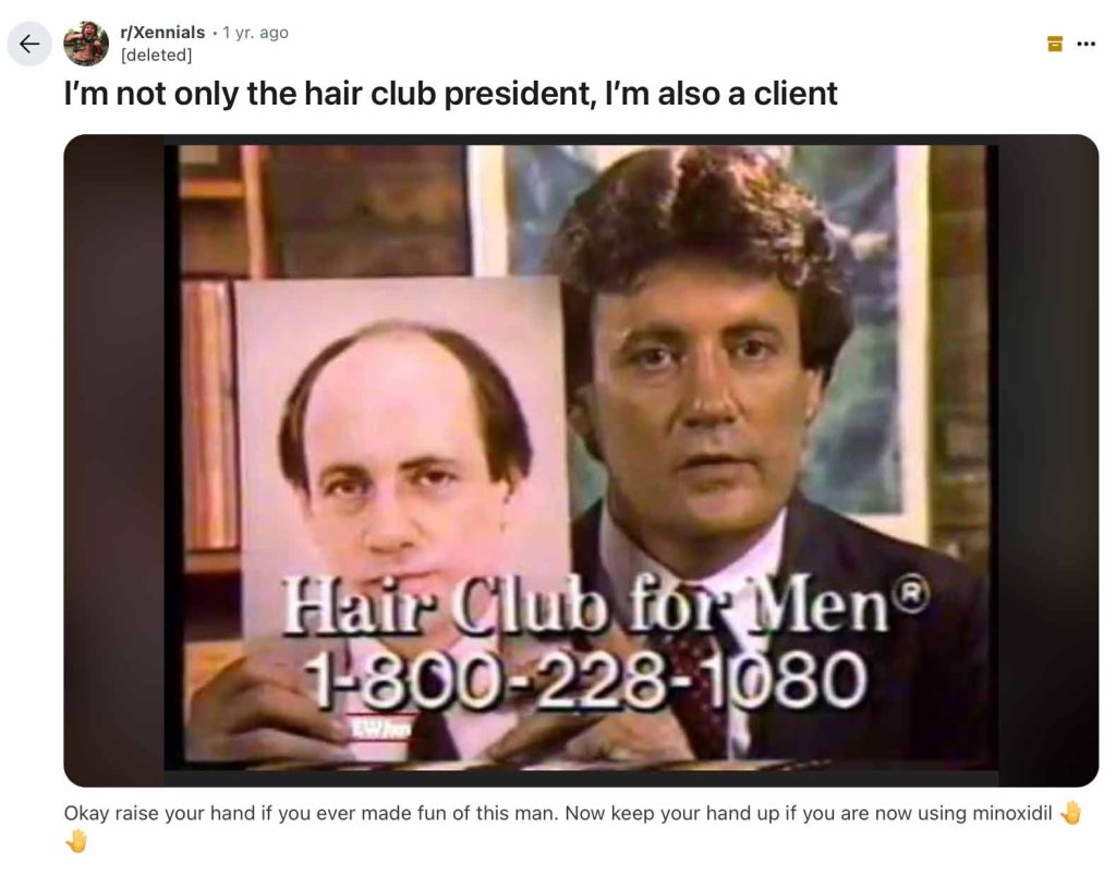 hairclub xennial